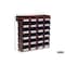 Triton Products Wall Storage Unit W/ (24) 5-3/8" L x 4-1/8" W x 3" H Brown Poly Bins & Wall Mount Rails 3-210BRWS - alternate 3
